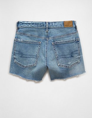 AE Strigid Denim Short Cintura Super Alta Relajado