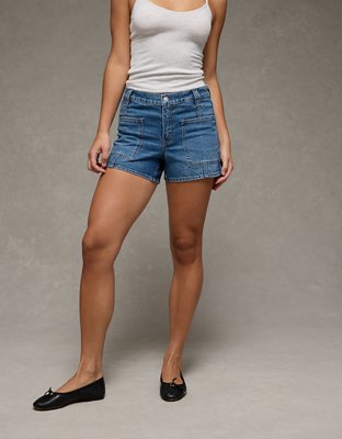 AE Strigid Super High-Waisted Relaxed Denim Short