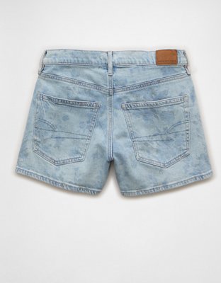 Short utilitaire décontracté à taille très haute en denim extensible et rigide AE