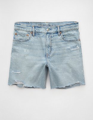 AE 6 Strigid Ripped Super High-Waisted Relaxed Denim Short