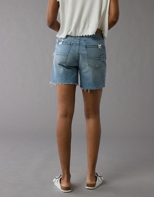 AE 6" Strigid Ripped Super High-Waisted Relaxed Denim Short