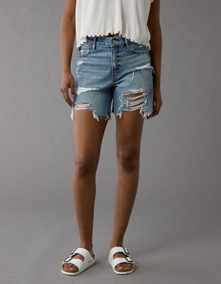 AE 6" Strigid Ripped Super High-Waisted Relaxed Denim Short
