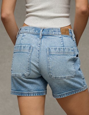 Short décontracté à taille très haute en denim extensible et rigide de 6 po AE