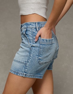 Short décontracté à taille très haute en denim extensible et rigide de 6 po AE