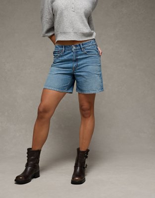 AE Strigid Super High-Waisted Relaxed Denim Short