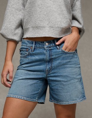 AE Strigid Super High-Waisted Relaxed Denim Short