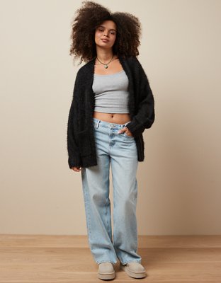 AE Whoa So Cozy Waffle V-Neck Sweater