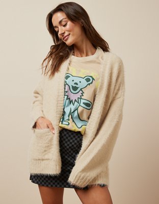 American eagle 2025 fuzzy cardigan