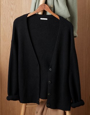 AE Oversized Button-Front Cardigan