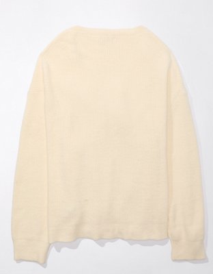 AE Oversized Button-Front Cardigan