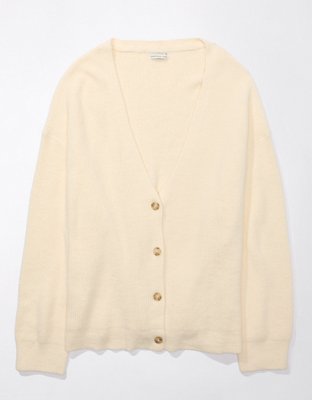 AE Oversized Button-Front Cardigan