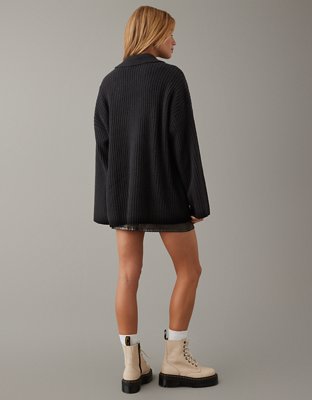 AE Collared Button-Front Cardigan