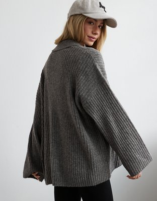 AE Whoa So Soft Collared Button-Front Cardigan