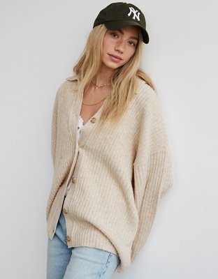 AE Pointelle-Knit Cardigan