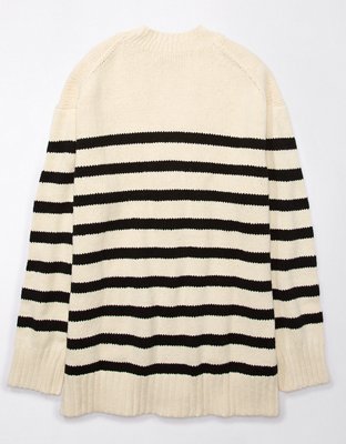 AE Oversized Button-Front Long-Length Cardigan