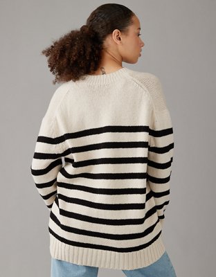 AE Oversized Button-Front Long-Length Cardigan