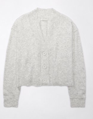AE Whoa So Soft Cropped Button-Front Cardigan