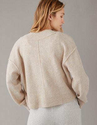 AE Whoa So Soft Cropped Button-Front Cardigan