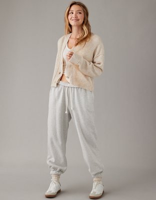 AE Whoa So Soft Cropped Button-Front Cardigan