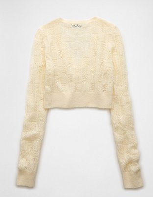 AE Wispy-Knit Cropped Cardigan