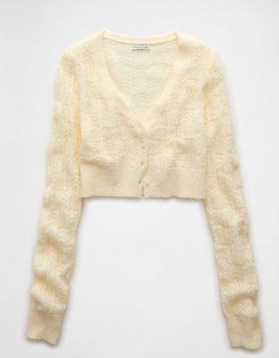 AE Wispy-Knit Cropped Cardigan