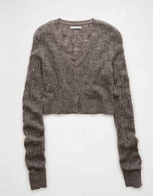 Женские кардиганы American Eagle AE Wispy-Knit Cropped Cardigan — фото 3