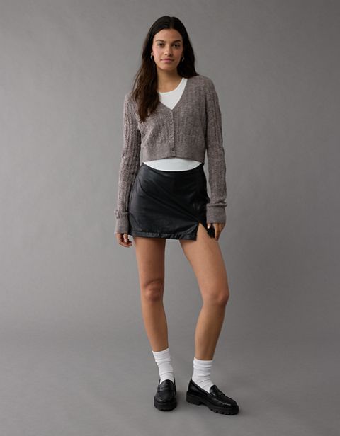 Женские кардиганы American Eagle AE Wispy-Knit Cropped Cardigan