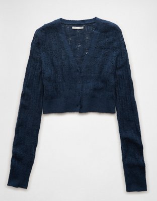 AE Wispy-Knit Cropped Cardigan