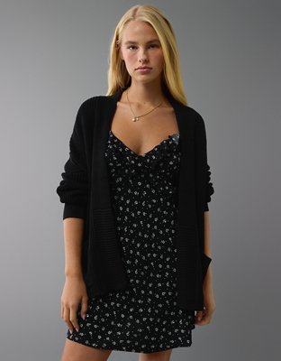 Женские кардиганы American Eagle AE Open Front Shaker-Stitch Cardigan — фото 6