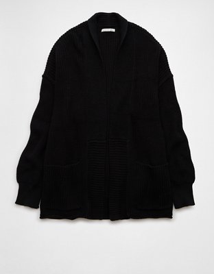 Женские кардиганы American Eagle AE Open Front Shaker-Stitch Cardigan — фото 3