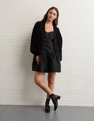 AE Cardigan con Escote V y Moño