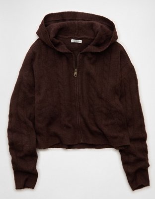 AE Whoa So Soft Cropped Zip-Up Hoodie