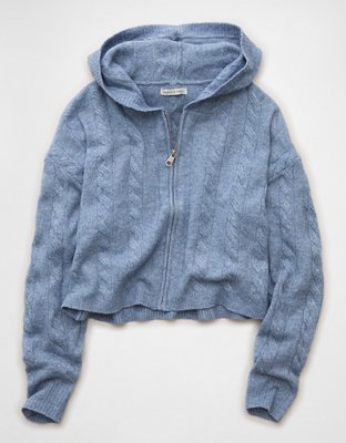 AE Whoa So Soft Cropped Zip-Up Hoodie