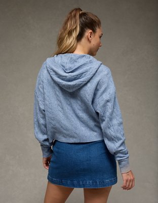 AE Whoa So Soft Cropped Zip-Up Hoodie