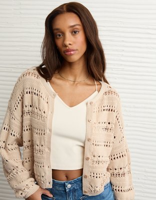 AE Open Stitch Cardigan | American Eagle