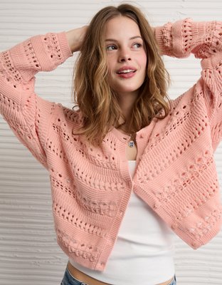 AE Open Stitch Cardigan | American Eagle