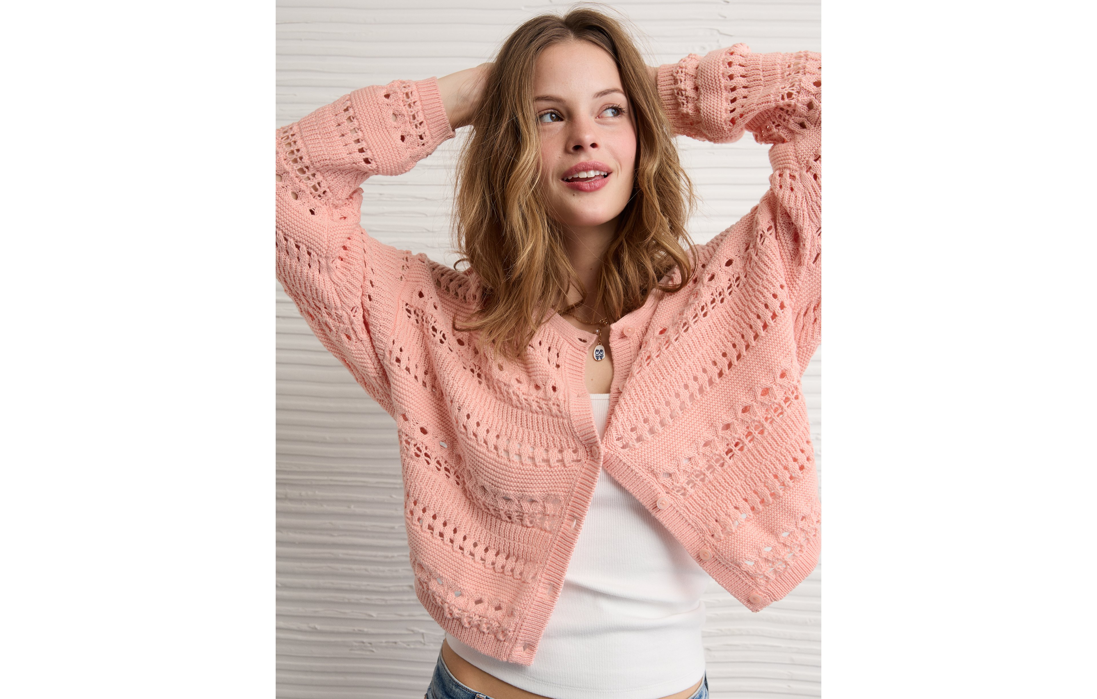 AE Open Stitch Cardigan