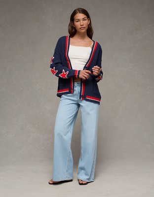 Cardigan surdimensionné à image d’étoile AE