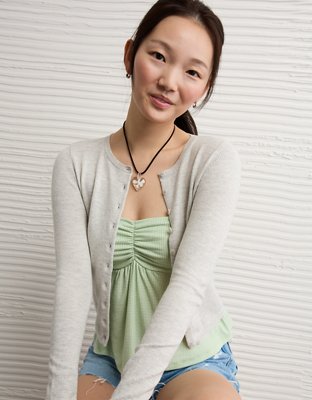 AE Classic Slim Button-Up Cardigan