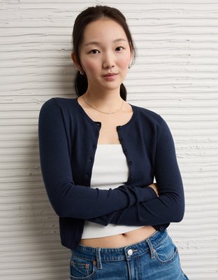 AE Button-Up Cardigan Sweater