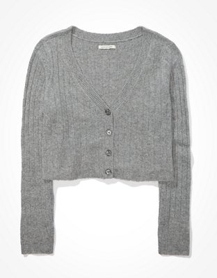 AE Cropped Dreamspun Button Up Cardigan