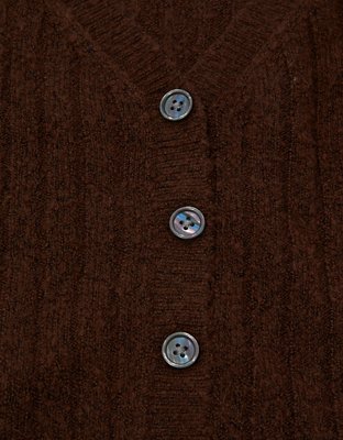 Женские кардиганы American Eagle AE Cropped Dreamspun Button Up Cardigan — фото 5