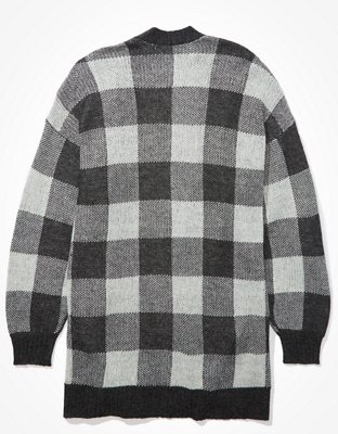 Женские кардиганы American Eagle AE Oversized Plaid Cardigan — фото 4