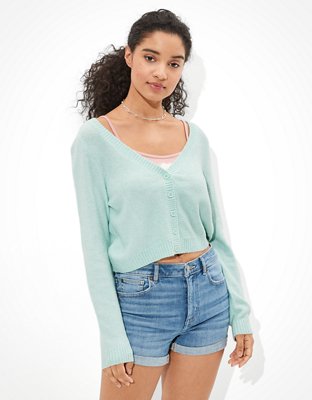 American eagle 2025 cropped cardigan