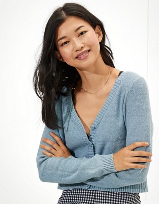 Женские кардиганы American Eagle AE Cropped Cardigan — фото 4
