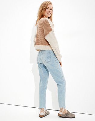 AE Boxy Patchwork Button-Up Cardigan