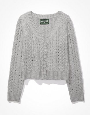 AE Cropped Button-Up Cardigan