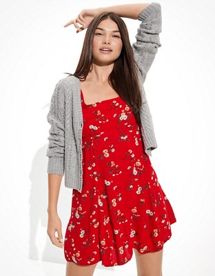 AE Cropped Button-Up Cardigan