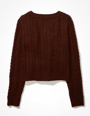 AE Cropped Button-Up Cardigan