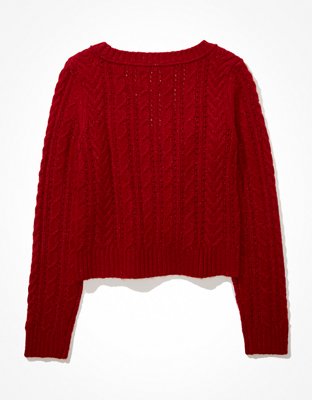 AE Cropped Button-Up Cardigan